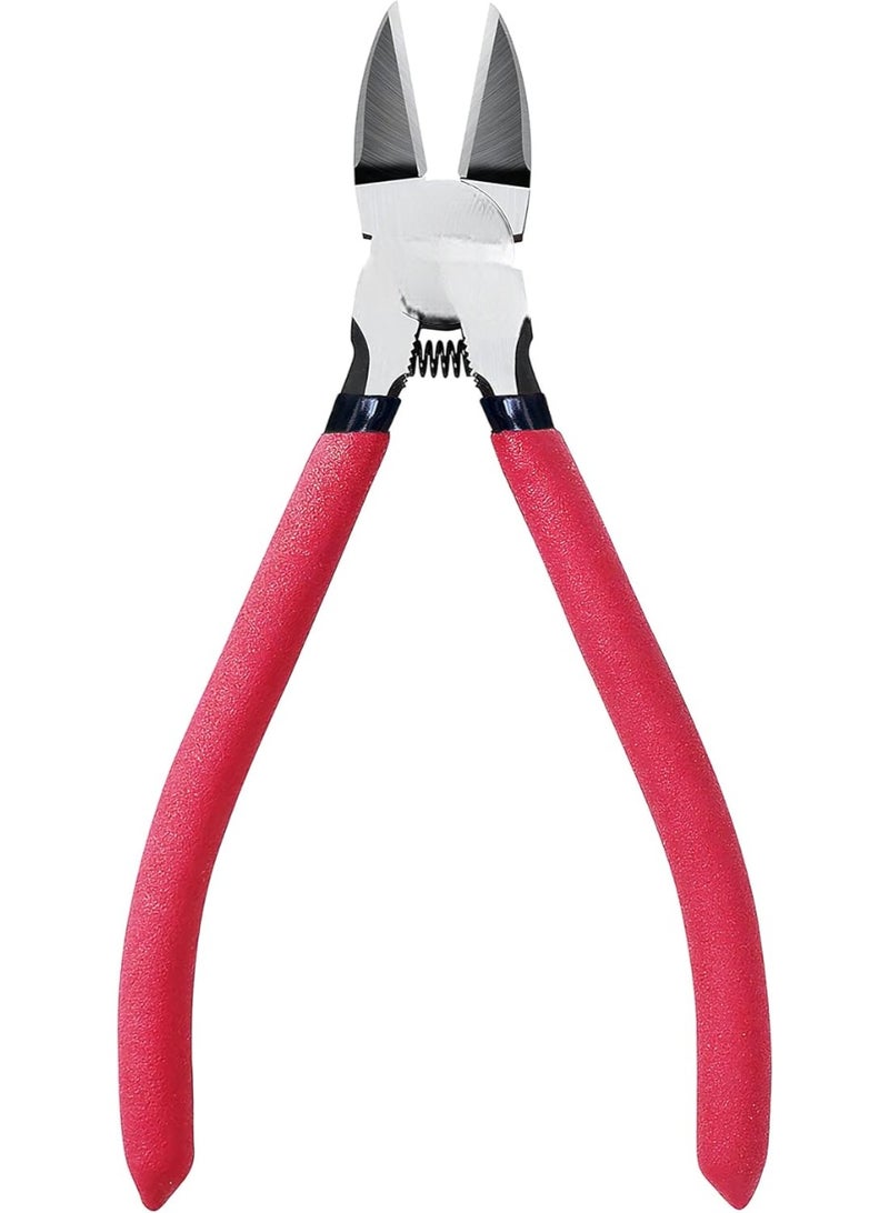 سالاب قواطع أسلاك، قواطع جانبية، قواطع أسلاك دايكس، قواطع قطرية بمقبض أحمر مانع للانزلاق، كماشة قطع الأسلاك، قواطع أسلاك زنبركية للمجوهرات والحرف اليدوية، ربطات الكابلات - Image 1